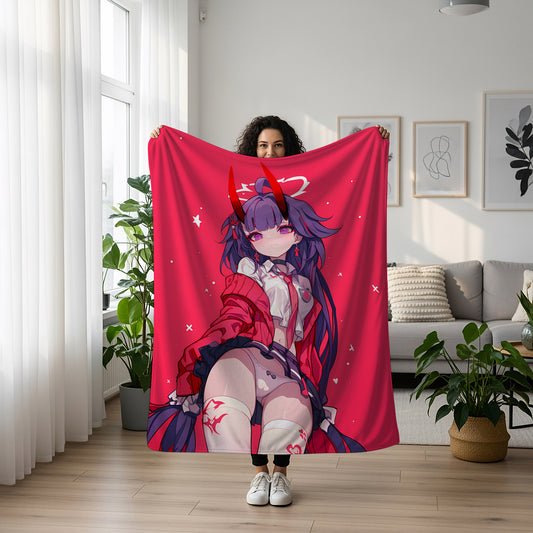 Raiden Mei, Honkai Impact 3rd Merch, School Uniform Flannel Blanket, Anime High School Decor, Otaku Peripheral