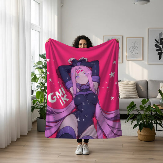 Sakura Haruno Sexy Latex Bodysuit Style Flannel Blanket, Naruto Anime Girl Art, Otaku Room Decor, Unique Waifu Gift