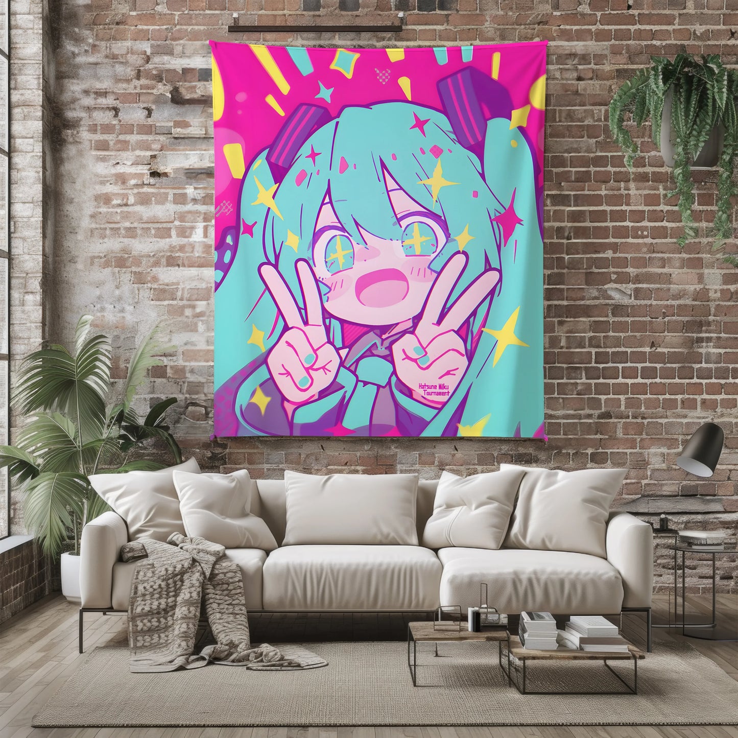 Hatsune Miku Ultra-Soft Flannel Blanket, Kawaii Style Vocaloid Anime Throw for Bed, Sofa & Cosplay