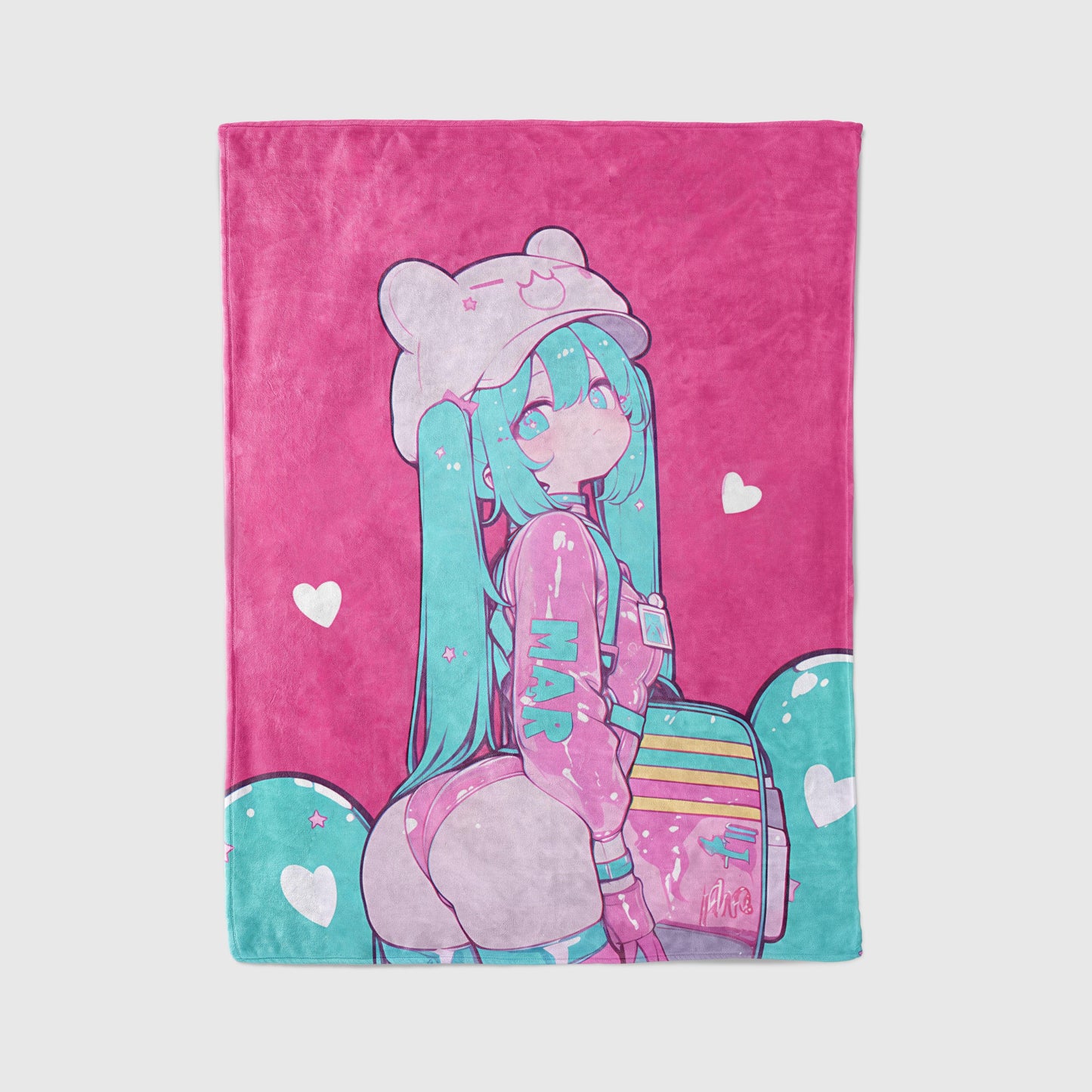 Spicy High-cut Dress Hatsune Miku Fleece Blanket, Vocaloid Merch, Hot Anime  Girl Throw Tapestry, Gift for Miku Fans