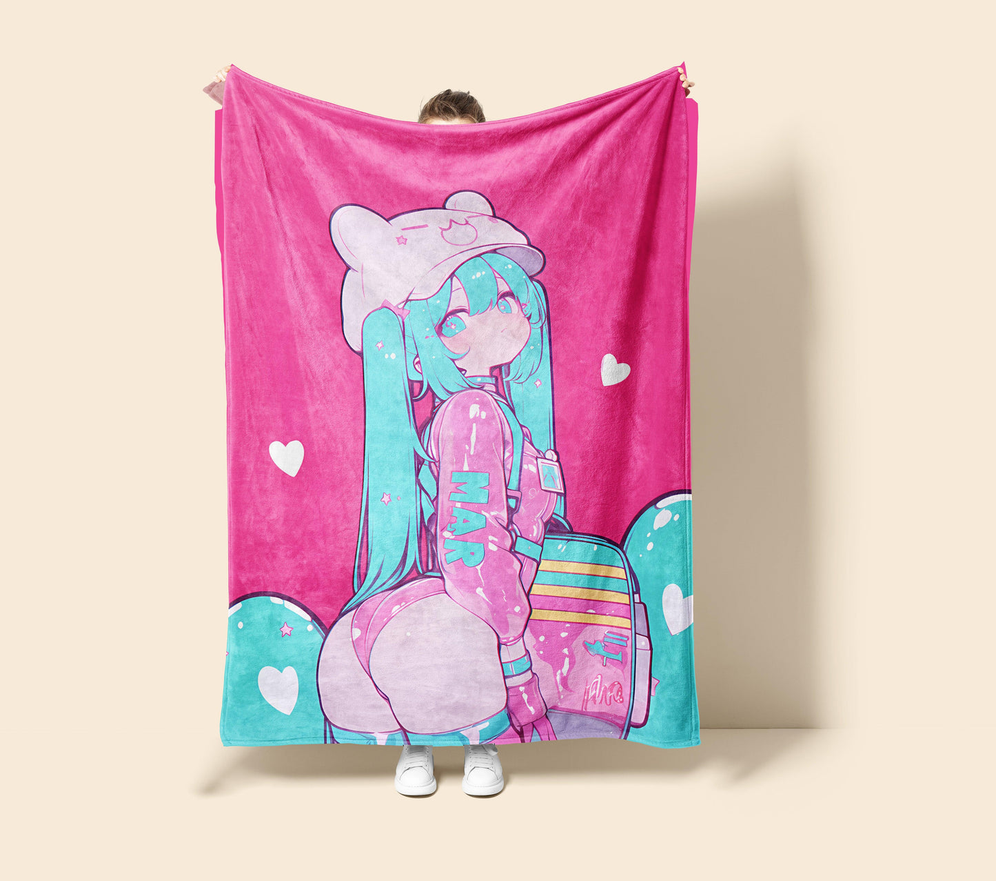 Spicy High-cut Dress Hatsune Miku Fleece Blanket, Vocaloid Merch, Hot Anime  Girl Throw Tapestry, Gift for Miku Fans