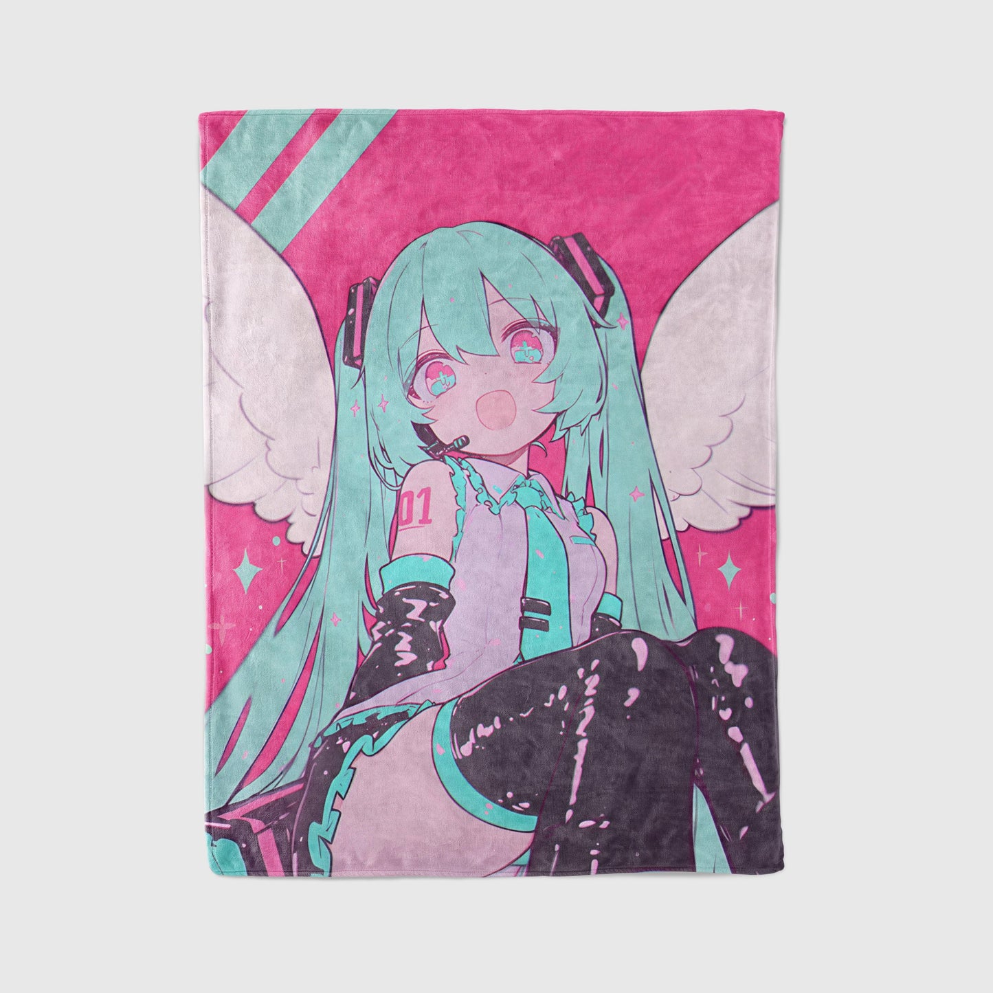 Hatsune Miku Fleece Blanket, Vocaloid Merch, Spicy Anime  Girl Throw Tapestry, Gift for Miku Fans