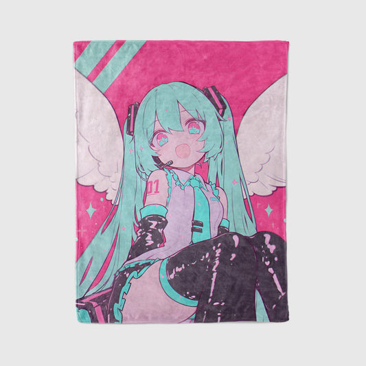 Hatsune Miku Fleece Blanket, Vocaloid Merch, Spicy Anime  Girl Throw Tapestry, Gift for Miku Fans