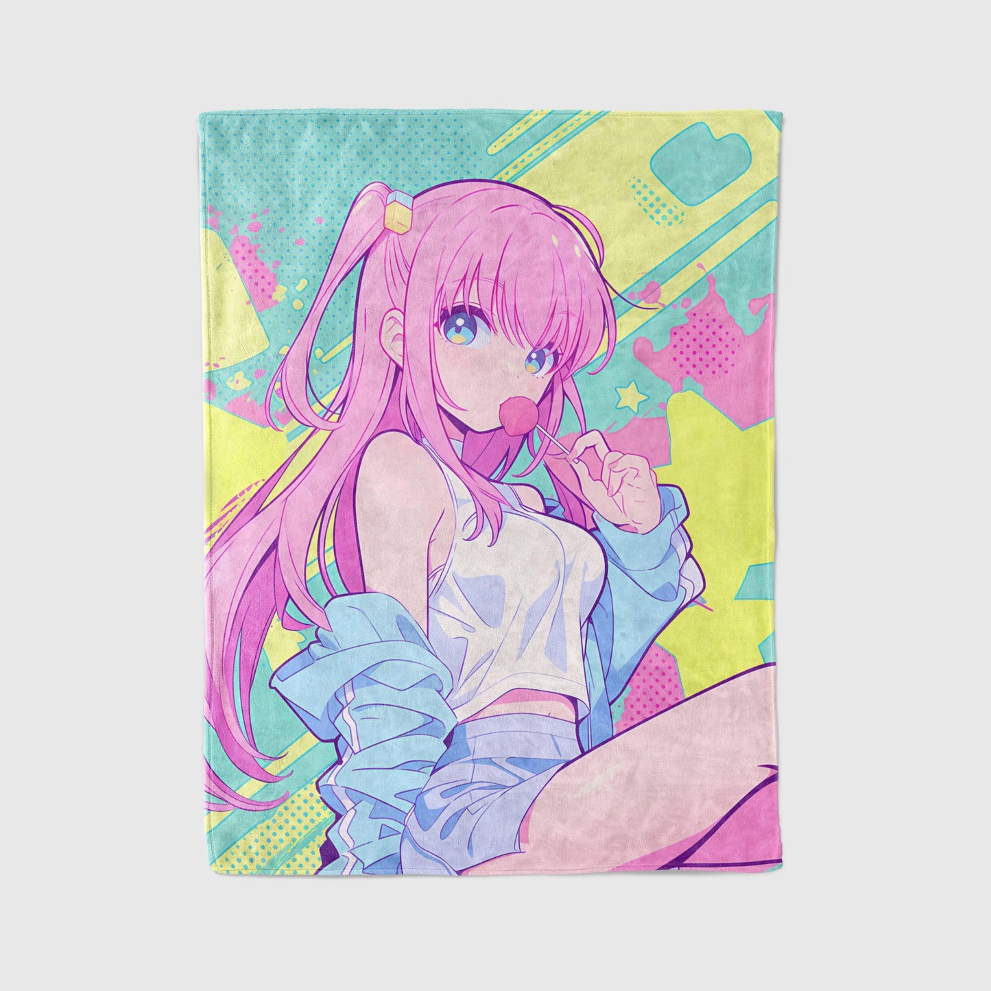 Bocchi the Rock! Gotoh Hitori Sexy Manga Art Blanket,Sultry Bocchi chan Anime Decor, Premium Hitori Fan Gift, OOAK Anime Bedding