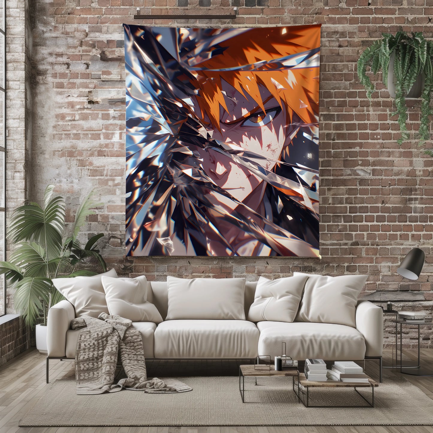 Ichigo Kurosaki Intense Combat Flannel Blanket, Bleach Merch, Shinigami Anime Peripheral, Otaku Decor
