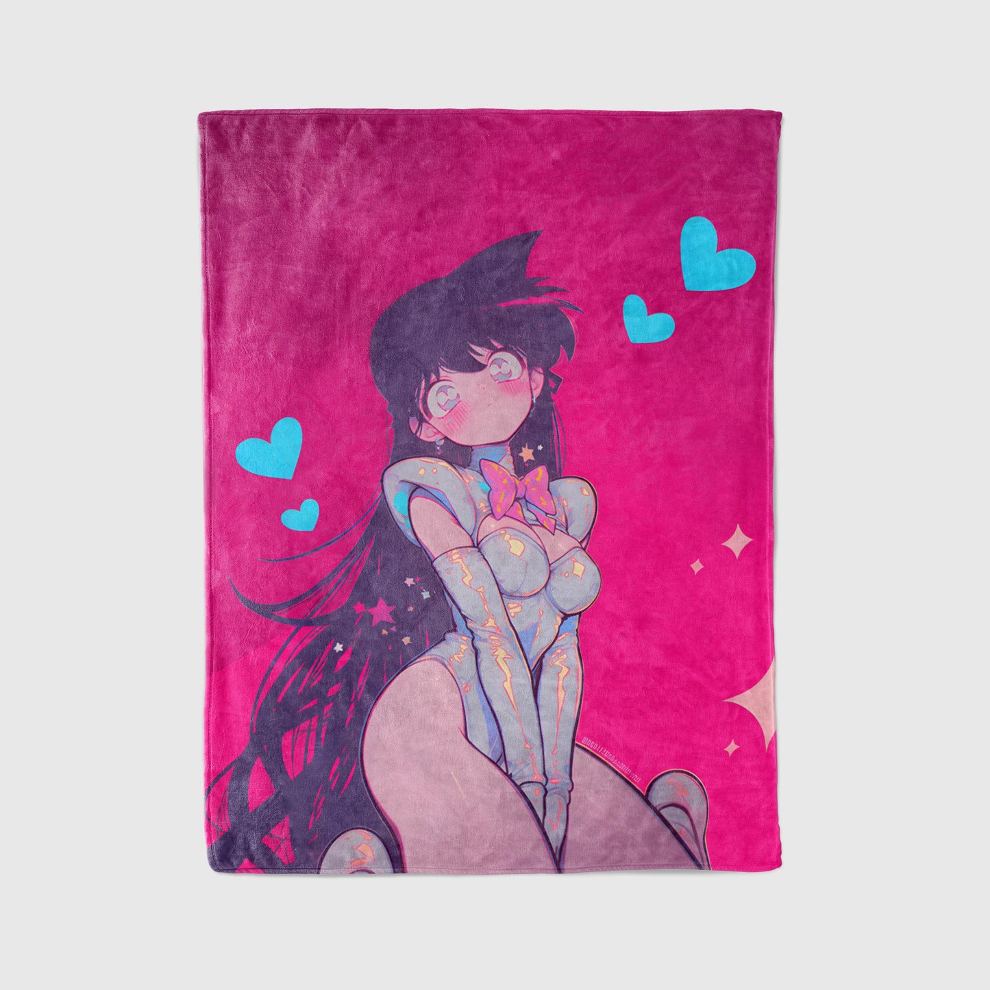 Ran Mouri Bodysuit Edition Flannel Blanket, Detective Conan Merch, Anime Girl Peripheral, Otaku Bedding