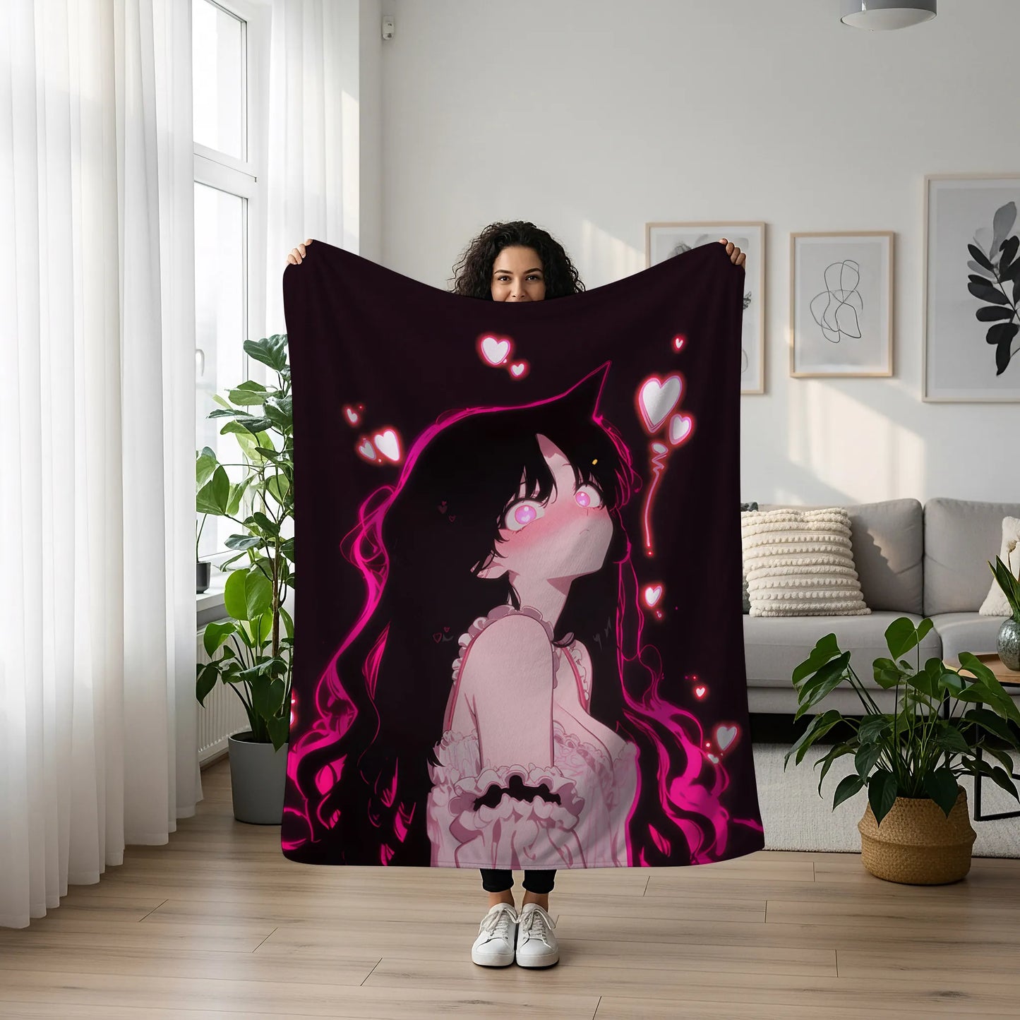 Ran Mouri Pajamas Edition Flannel Blanket, Detective Conan Merch, Anime Girl Peripheral, Otaku Home Decor