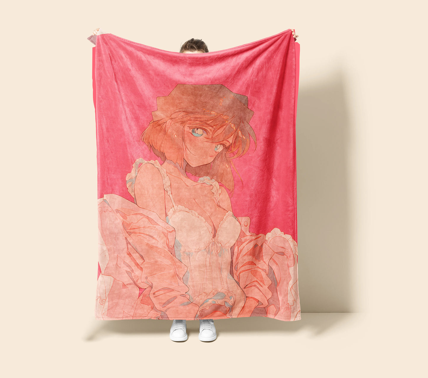 Ran Mouri School Sailor Uniform Flannel Blanket, Detective Conan Merch, Anime Peripheral, Otaku Decor