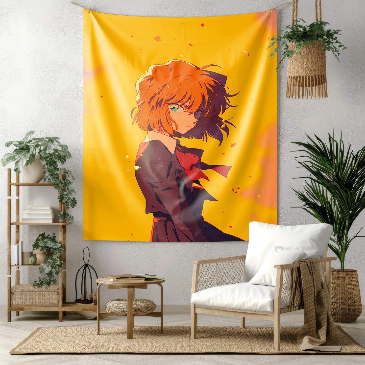 Ran Mouri Cyber Bodysuit Flannel Blanket, Detective Conan Merch, Sci-Fi Anime Peripheral, Otaku Decor