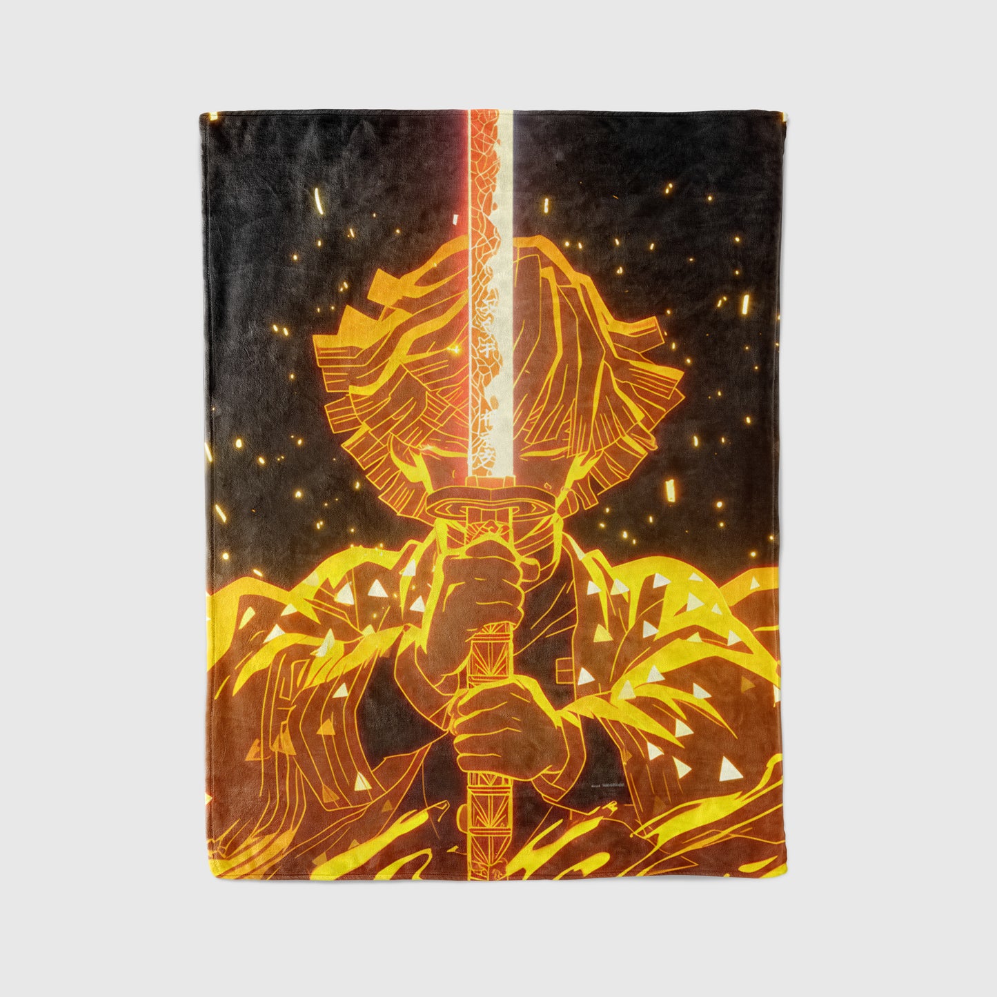 Agatsuma Zenitsu Thunder Breathing Art Blanket, Demon Slayer Zenitsu Decor, Epic Battle Lightning Design, Premium Fan Gift, Anime Art