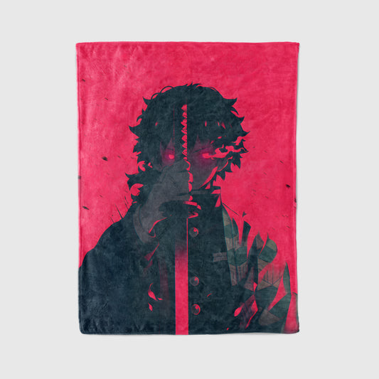 Tomioka Giyu Water Hashira Art Blanket, Demon Slayer Giyu Decor, Calm Water Breathing Style, Premium Anime Gift, Custom Bedroom Decor