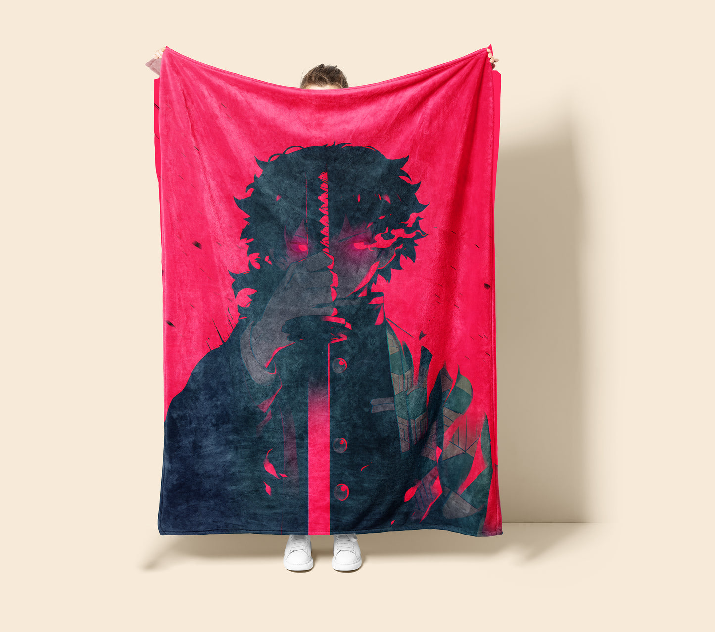 Tomioka Giyu Water Hashira Art Blanket, Demon Slayer Giyu Decor, Calm Water Breathing Style, Premium Anime Gift, Custom Bedroom Decor