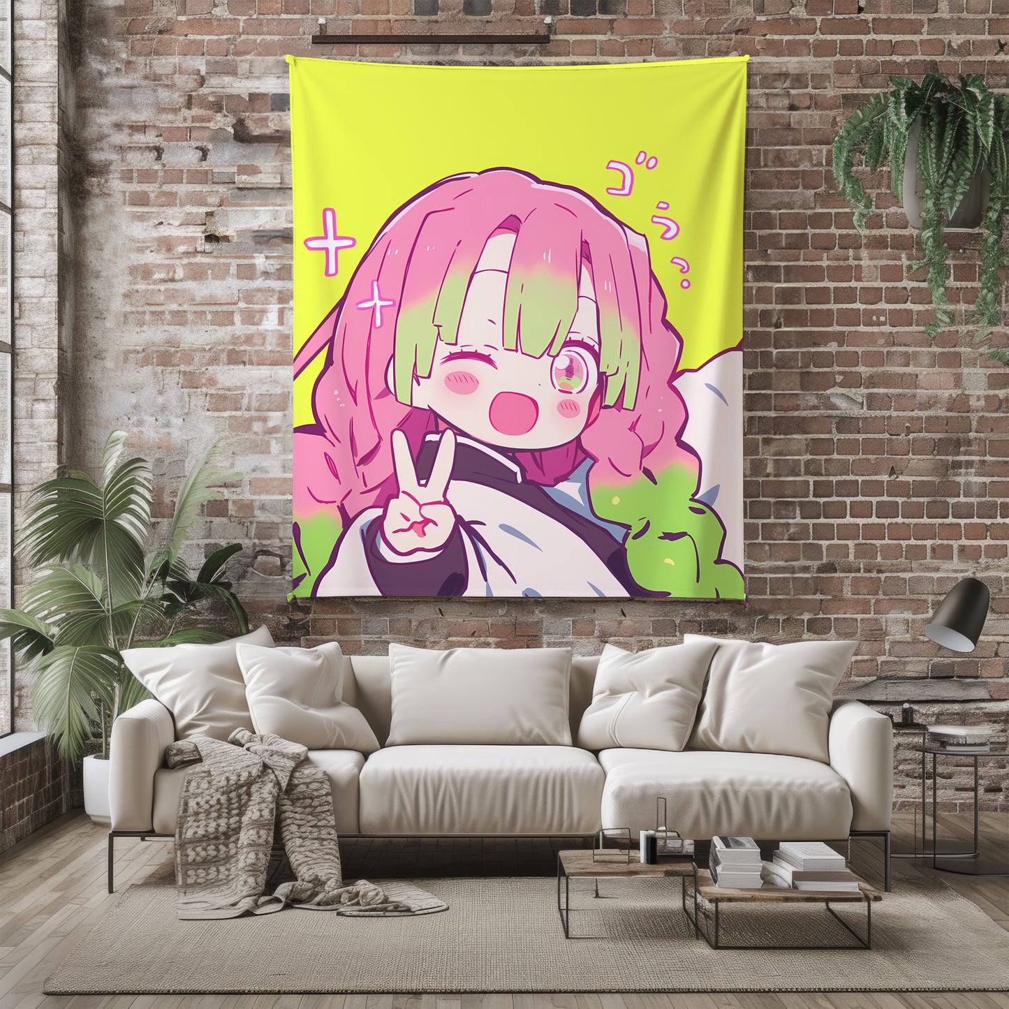 Mitsuri Kanroji Kawaii Art Blanket, Demon Slayer Love Hashira Decor, Sweet Pink Aesthetic, Premium Kawaii Gift, Anime Collectible