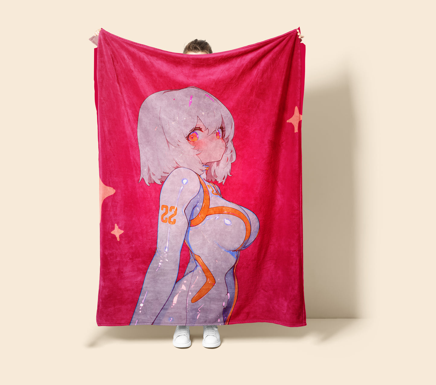 Rei Ayanami Plugsuit Art Blanket, Evangelion Rei Bodysuit Decor, Sexy Glossy Suit Design, Premium Anime Girl Gift, Anime Art