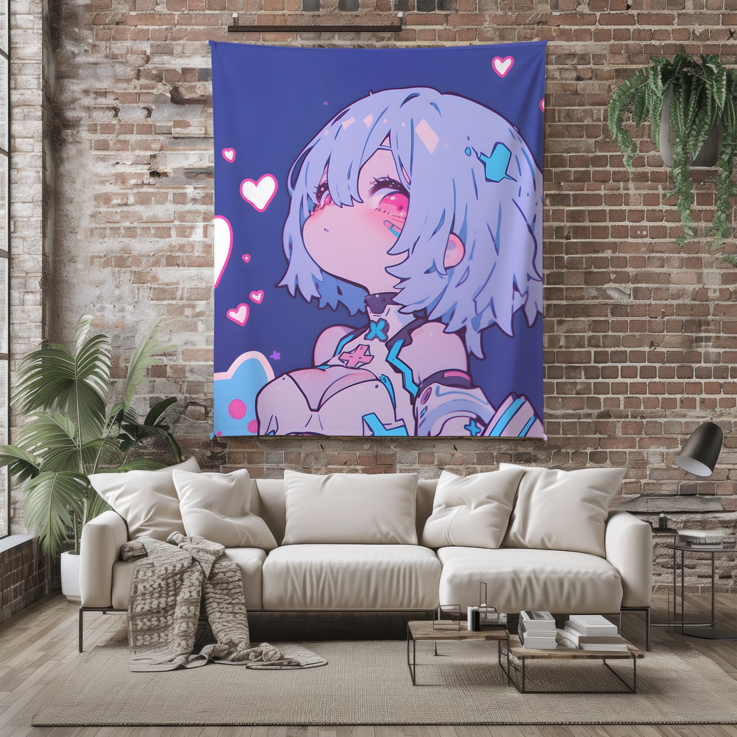 Rei Ayanami Kawaii Art Blanket, Evangelion Cute Rei Decor, Sweet Healing Manga Design, Premium Kawaii Gift, Anime Collectible