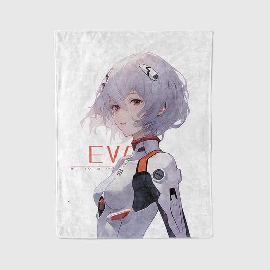 Rei Ayanami Retro Manga Art Blanket, Evangelion 90s Aesthetic Decor, Vintage Rei Illustration, Premium Nostalgic Gift, Aesthetic Decor