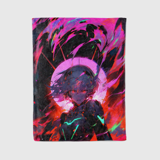 Rei Ayanami Battle Art Blanket, Evangelion Fierce Rei Decor, Intense Combat Pilot Design, Premium Fan Gift, Anime Art Bedding