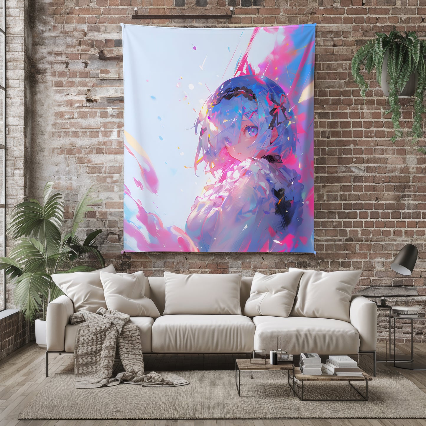 Rei Ayanami Dreamy Aesthetic Art Blanket, Evangelion Ethereal Rei Decor, Surreal Fantasy Design, Premium Fan Gift, Custom Art Decor