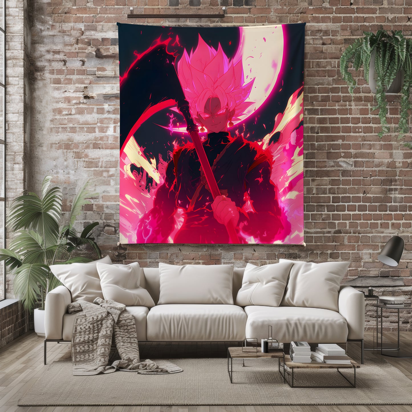 Son Goku Kakarot Reaper Scythe Art Blanket, Dragon Ball Super Dark Decor, Epic Scythe Warrior Design, Premium Fan Gift, Anime Art