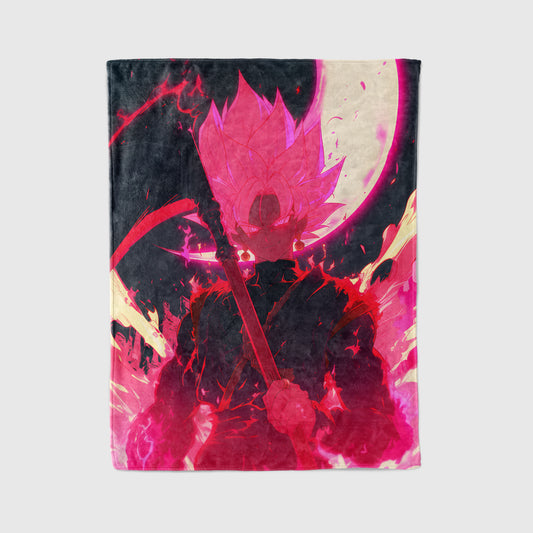Son Goku Kakarot Reaper Scythe Art Blanket, Dragon Ball Super Dark Decor, Epic Scythe Warrior Design, Premium Fan Gift, Anime Art
