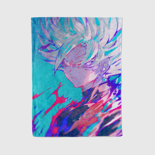 Goku Super Saiyan Graffiti Art Blanket, Dragon Ball Street Art Decor, Urban Saiyan Warrior Design, Premium Anime Gift, OOAK Art