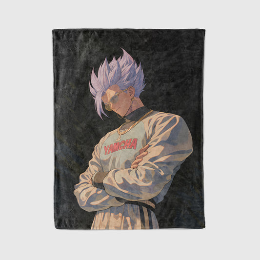 Vegeta Prince of Saiyans Retro Art Blanket, Dragon Ball Vintage Decor, 90s Anime Aesthetic, Premium Nostalgic Gift, Aesthetic Decor