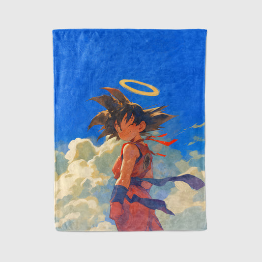 Kid Goku Manga Art Blanket, Dragon Ball Classic Childhood Decor, Authentic Retro Design, Premium Fan Gift, Anime Art Blanket