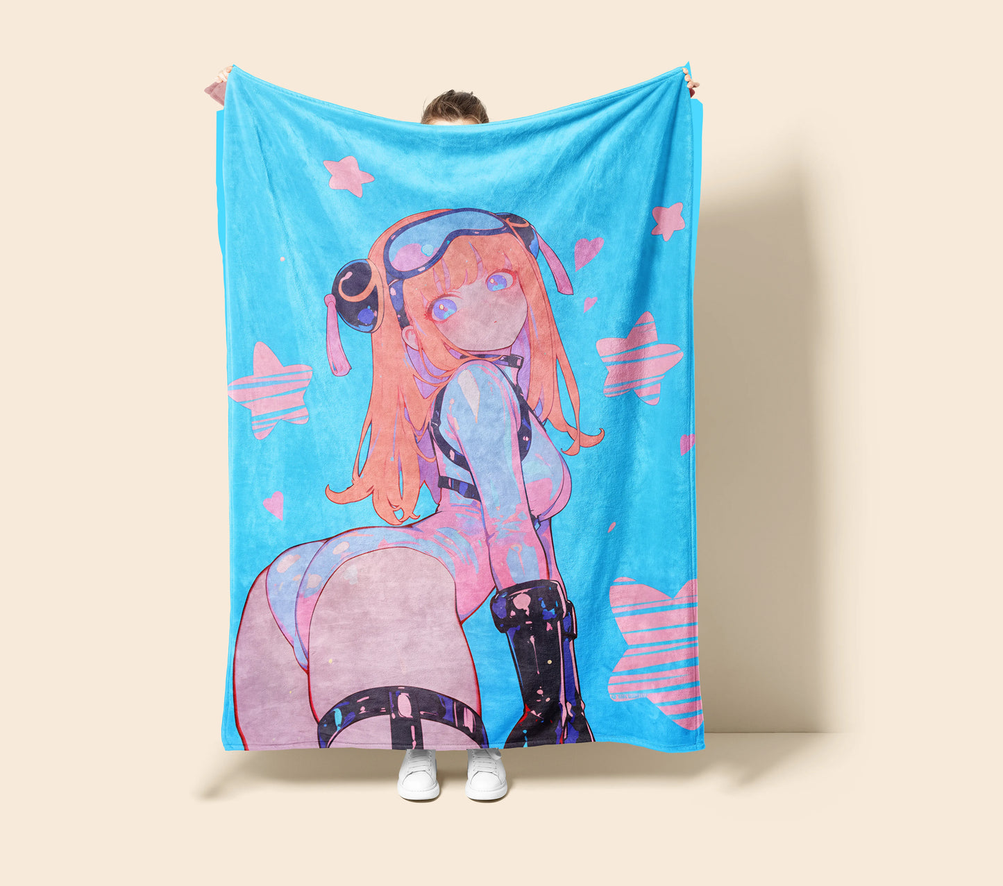 Kagura Bodysuit Edition Flannel Blanket, Gintama Merch, Yato Tribe Anime Peripheral, Otaku Gift Decor
