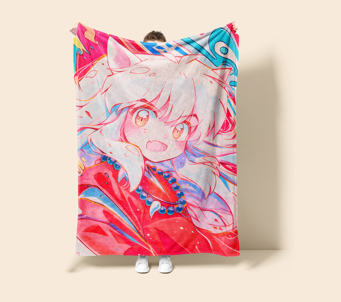 Inuyasha Retro Manga Art Flannel Blanket, Inuyasha Merch, Nostalgic Sengoku Peripheral, Otaku Bedding