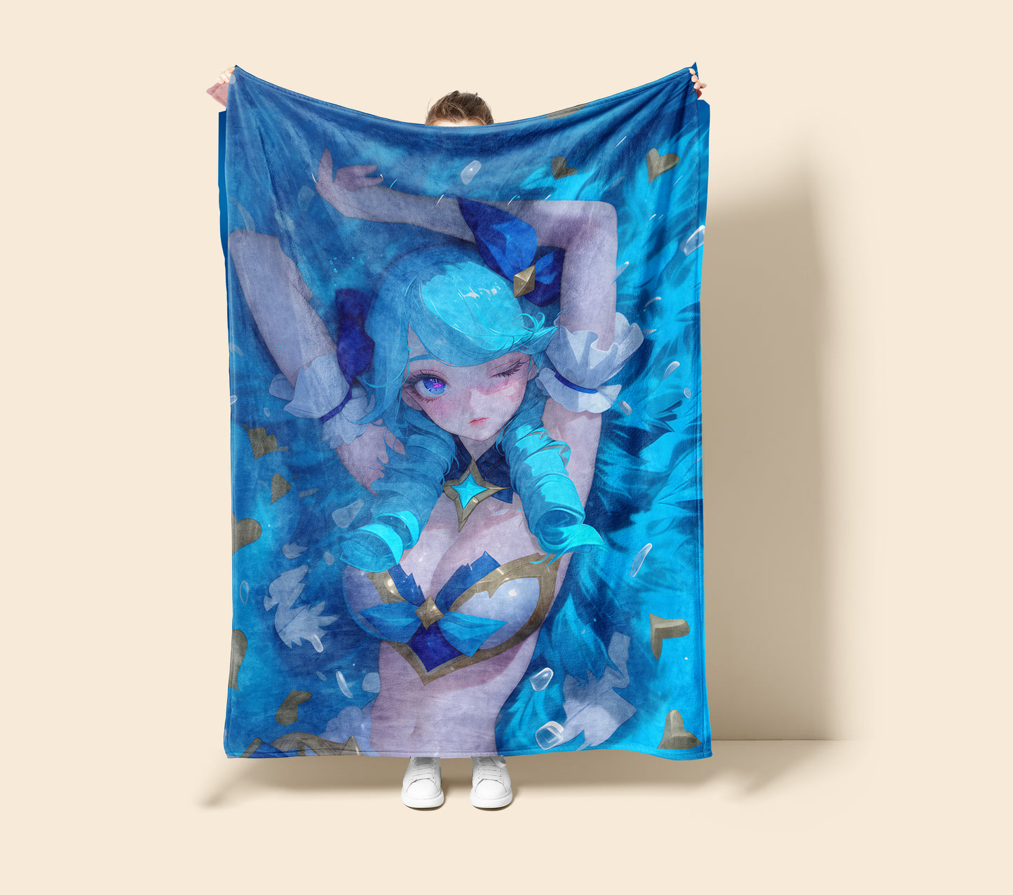 Gwen Swimwear Art Blanket, League of Legends Gwen Decor, Sexy Summer Bikini Design, Premium Anime Girl Gift, Custom Art Blanket