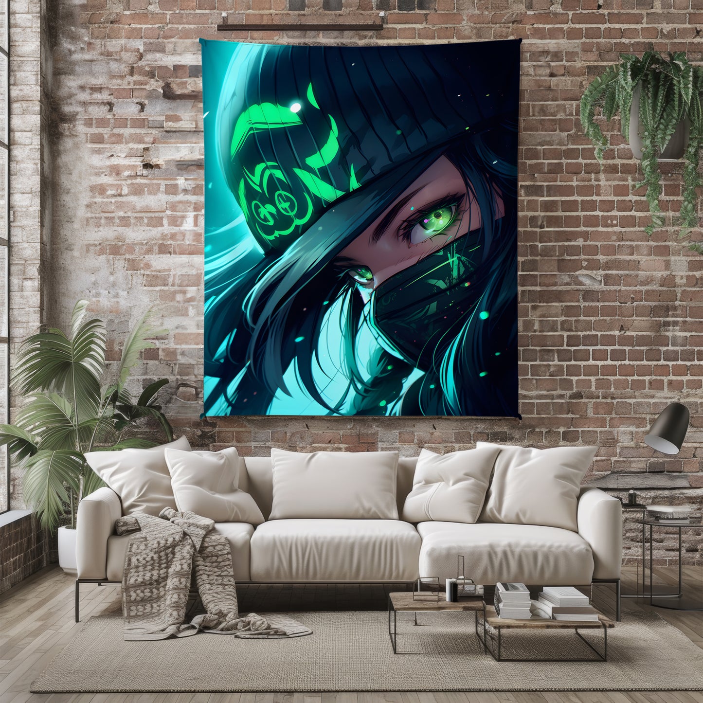 Akali Battle Form Art Blanket, League of Legends KDA Decor, Rogue Assassin Combat Style, Premium Fan Gift, Custom Art