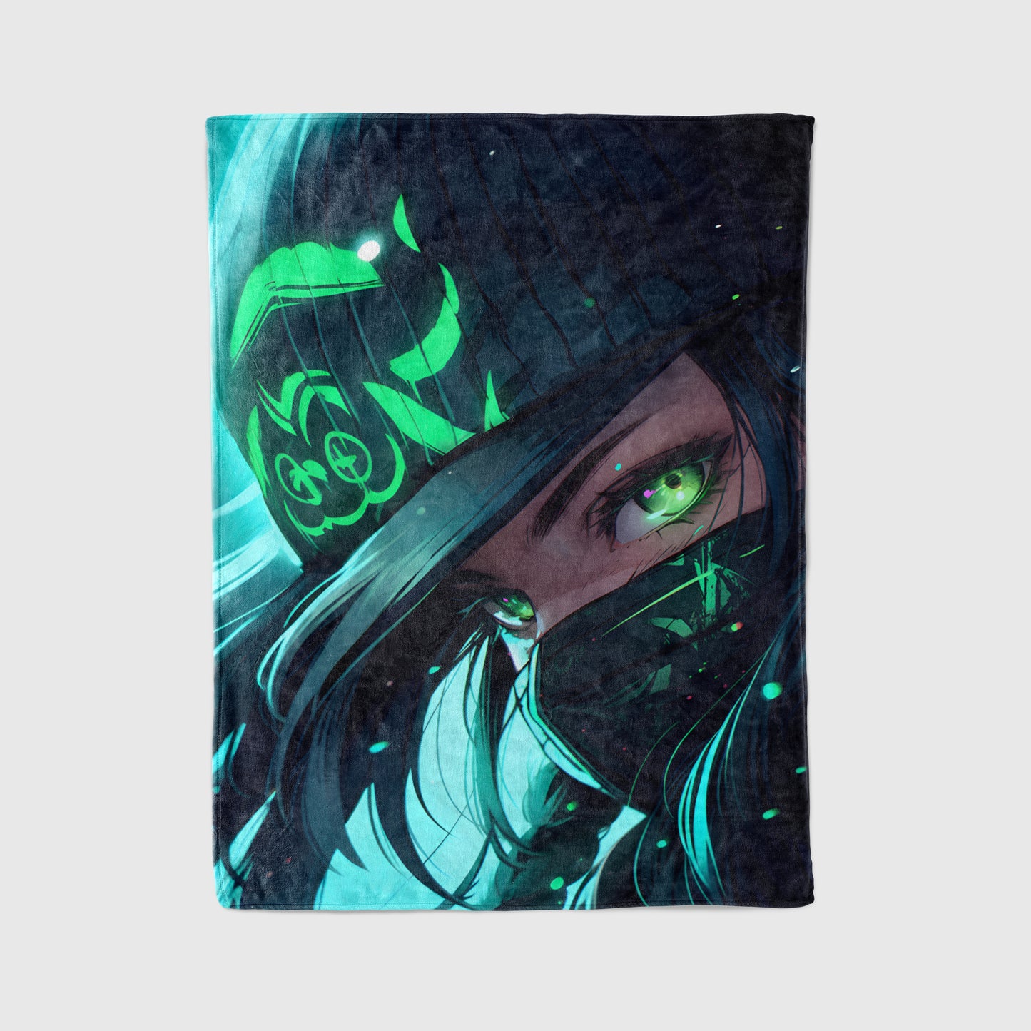 Akali Battle Form Art Blanket, League of Legends KDA Decor, Rogue Assassin Combat Style, Premium Fan Gift, Custom Art