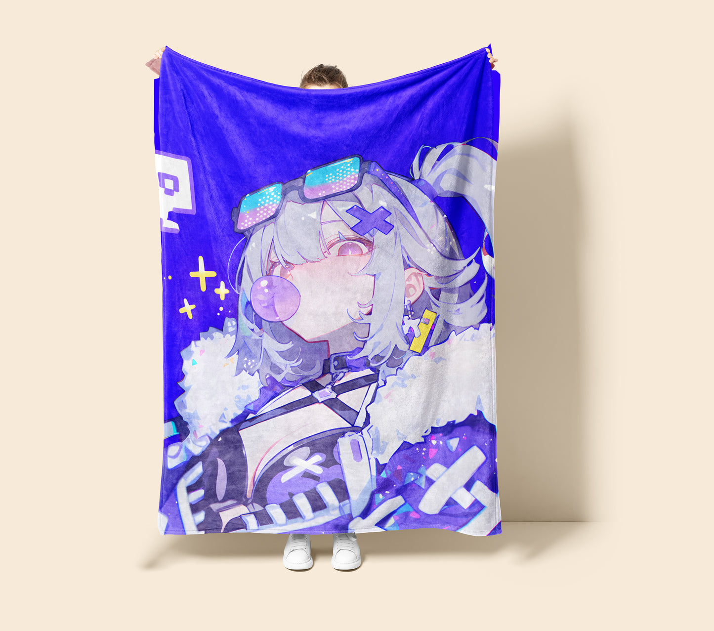 Honkai Star Rail Silver Wolf Hacker Aesthetic Flannel Blanket, Stellaron Hunter Gaming Decor, Premium Anime Gift