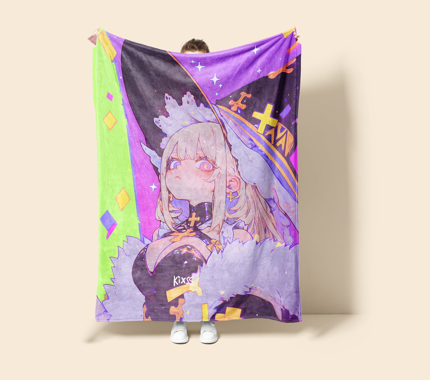 Honkai Star Rail Herta Puppet Flannel Art Blanket, Genius Society Space Station Decor, Premium Otaku Peripheral