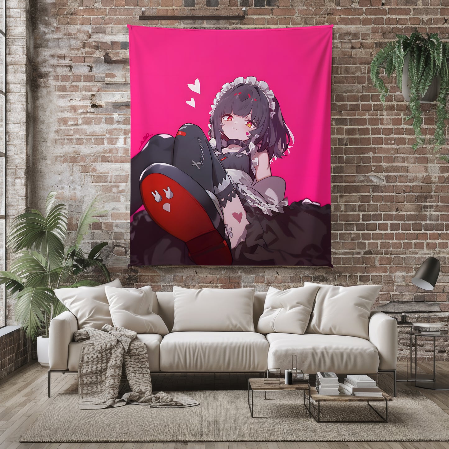 Zenless Zone Zero Ellen Joe Shark Maid Flannel Blanket, ZZZ Maid Service Anime Decor, Trendy Otaku Bedding