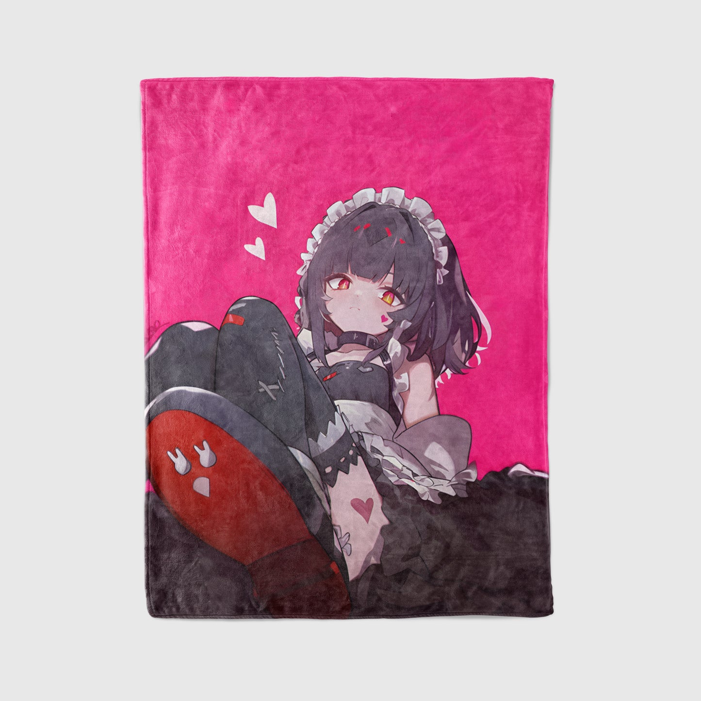 Zenless Zone Zero Ellen Joe Shark Maid Flannel Blanket, ZZZ Maid Service Anime Decor, Trendy Otaku Bedding