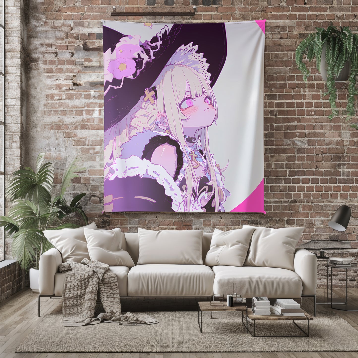 Honkai Star Rail Herta Witch Costume Flannel Blanket, Gothic Space Station Decor, Premium Anime Art Peripheral