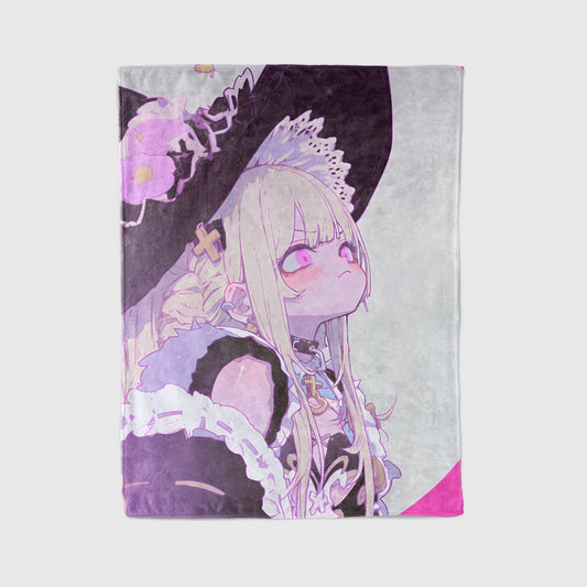 Honkai Star Rail Herta Witch Costume Flannel Blanket, Gothic Space Station Decor, Premium Anime Art Peripheral