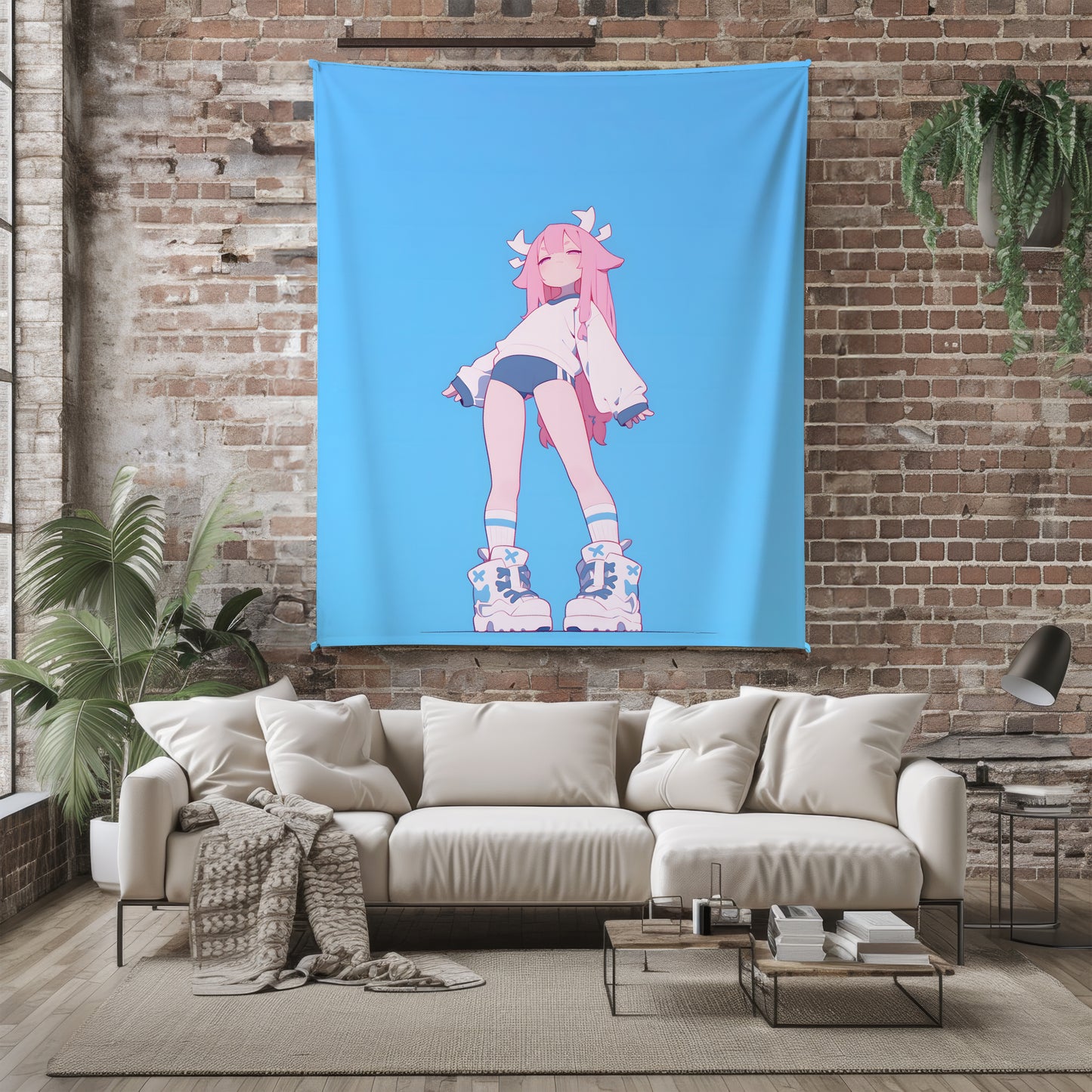 Genshin Impact Yae Miko Gym Uniform Flannel Blanket, Student Aesthetic School Decor, Premium Anime Peripheral