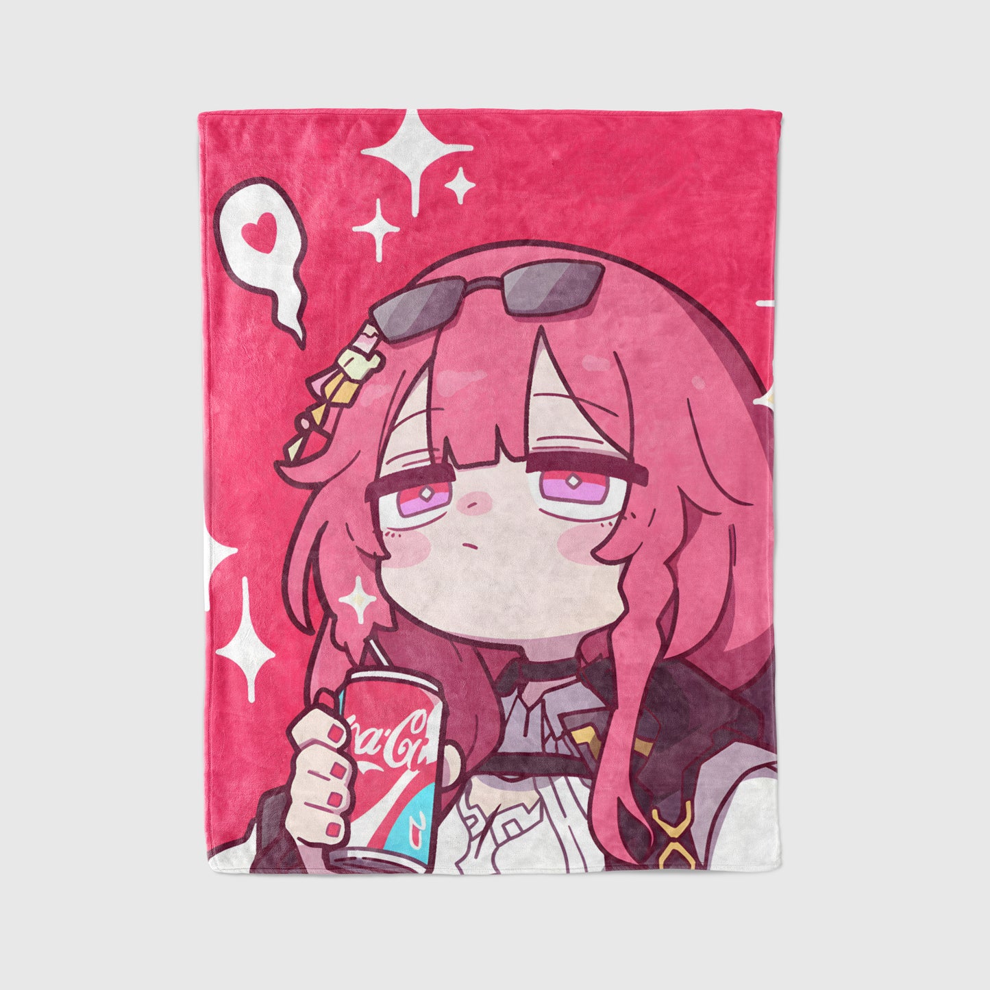Honkai Star Rail Kafka Chibi Edition Flannel Blanket, Stellaron Hunter Soft Bedding, Premium Otaku Gift