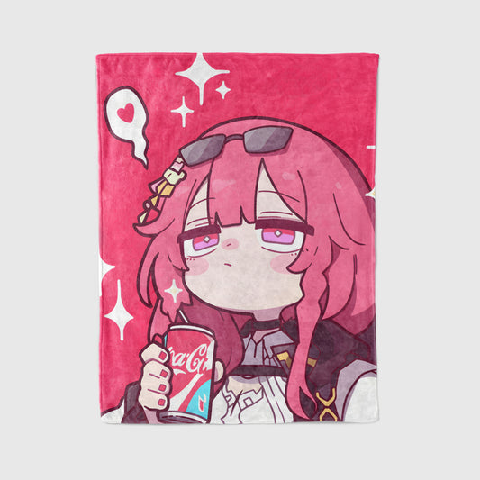 Honkai Star Rail Kafka Chibi Edition Flannel Blanket, Stellaron Hunter Soft Bedding, Premium Otaku Gift