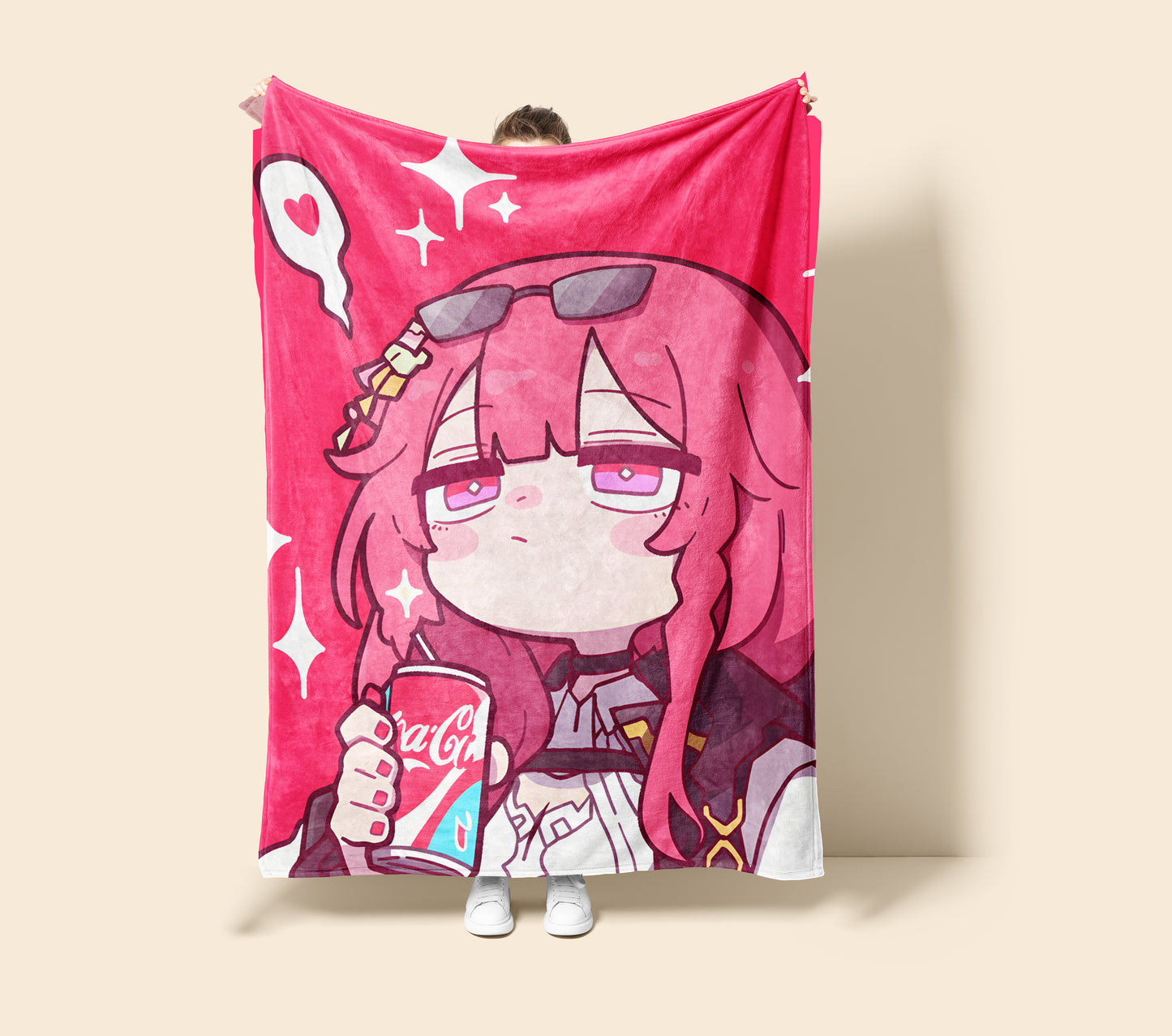 Honkai Star Rail Kafka Chibi Edition Flannel Blanket, Stellaron Hunter Soft Bedding, Premium Otaku Gift