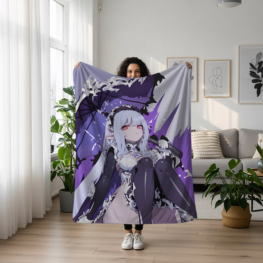 Zenless Zone Zero Vivian Art Flannel Blanket, ZZZ Modern Character Decor, High Quality Anime Peripheral