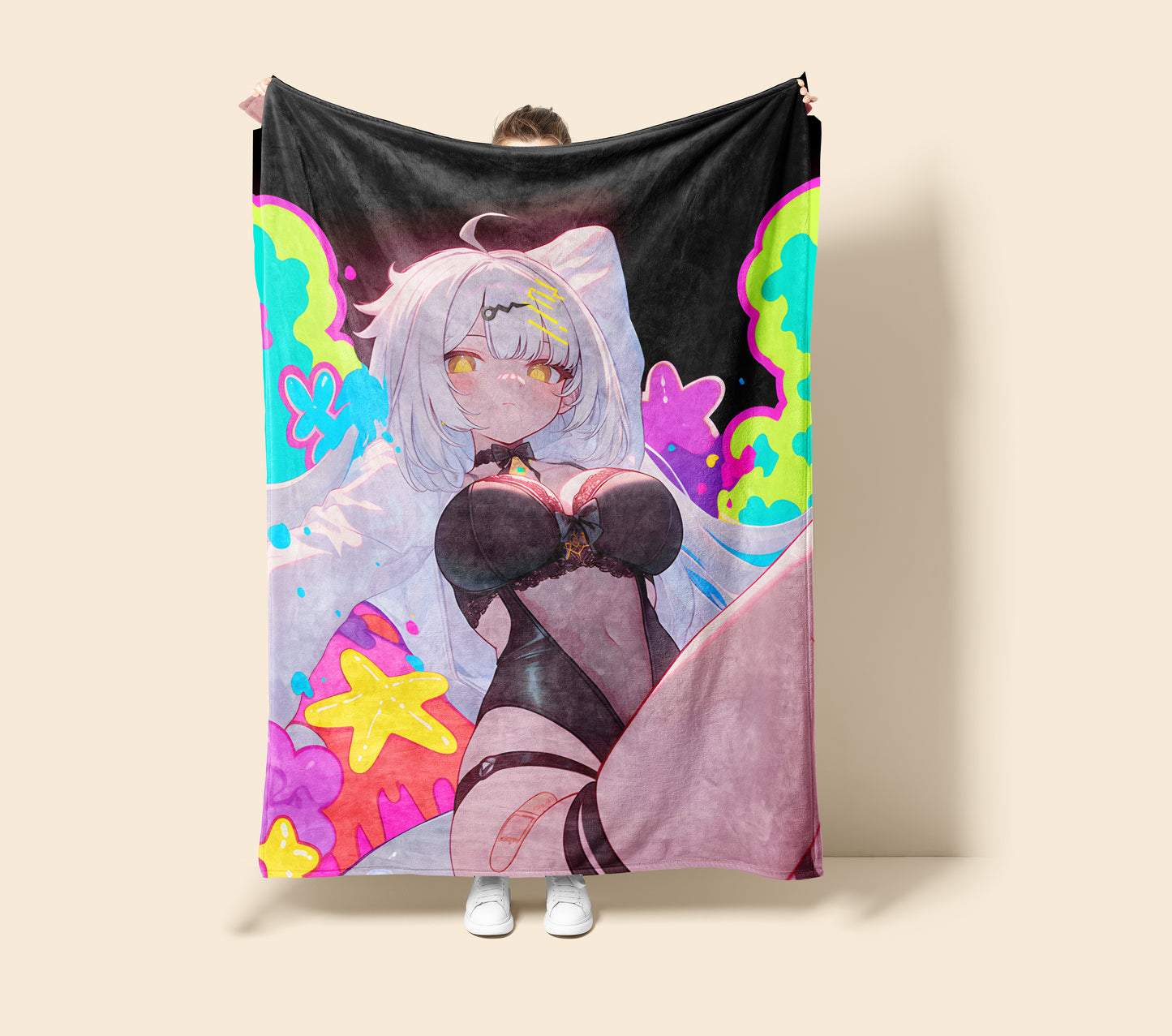 Miyabi, Zenless Zone Zero Merch, Sexy Pajamas Flannel Blanket, ZZZ Anime Peripheral, Otaku Bedding Decor