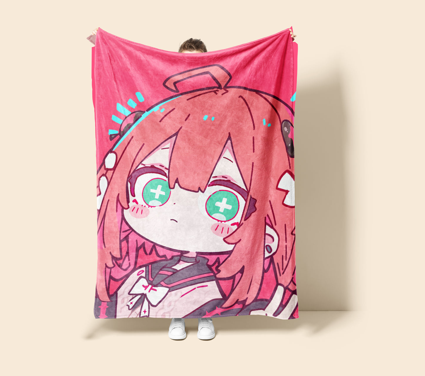 Ukinami Yuzuha, Zenless Zone Zero Merch, Cute Chibi Flannel Blanket, ZZZ Anime Peripheral, Kawaii Otaku Gift