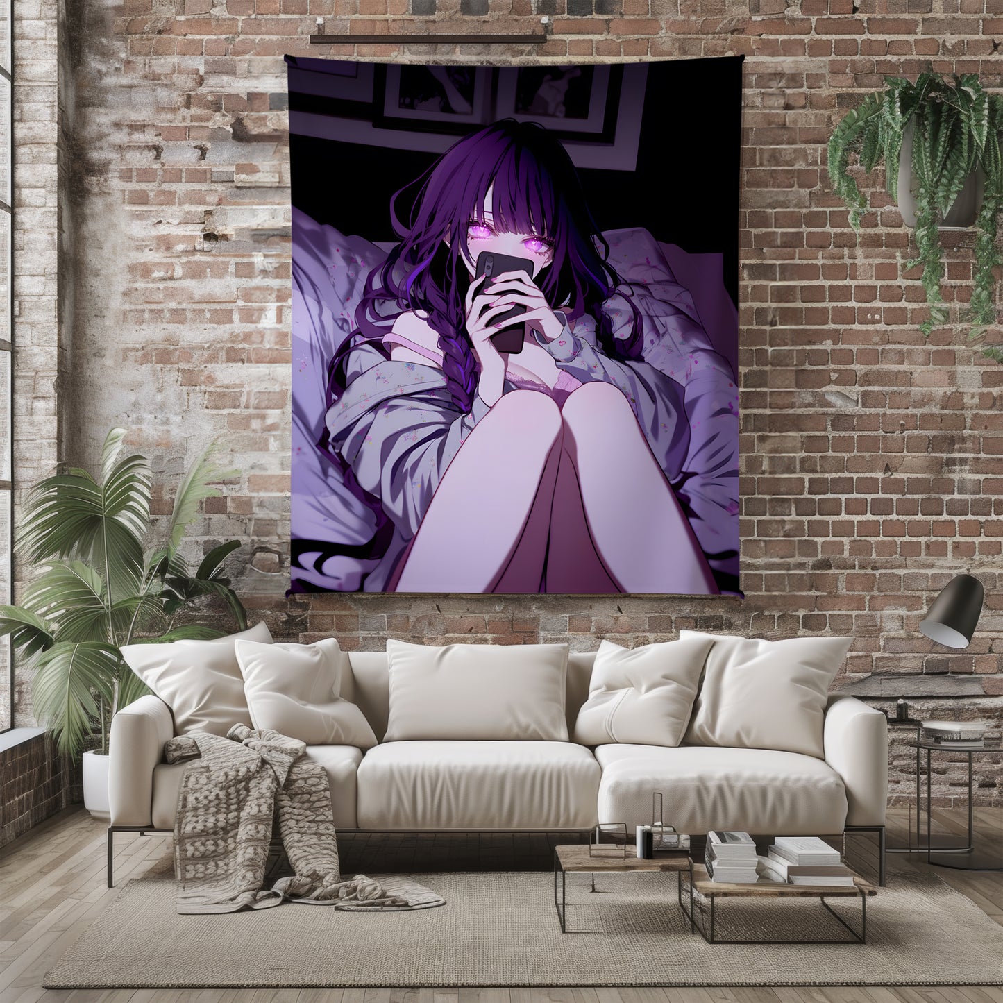 Raiden Shogun, Genshin Impact Merch, Pajamas Edition Flannel Blanket, Raiden Ei Anime Peripheral, Otaku Bedding