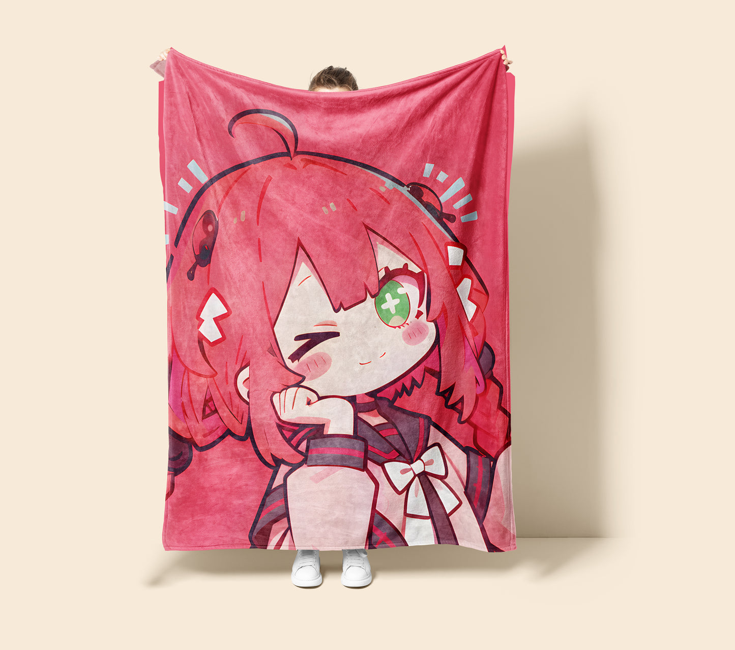 Ukinami Yuzuha, Zenless Zone Zero Merch, Sweet Aesthetic Flannel Blanket, ZZZ Anime Peripheral, Otaku Bedding
