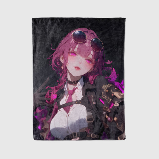 Kafka, Honkai Star Rail Merch, Mature Aesthetic Flannel Blanket, Stellaron Hunter Anime Peripheral, Otaku Bedding