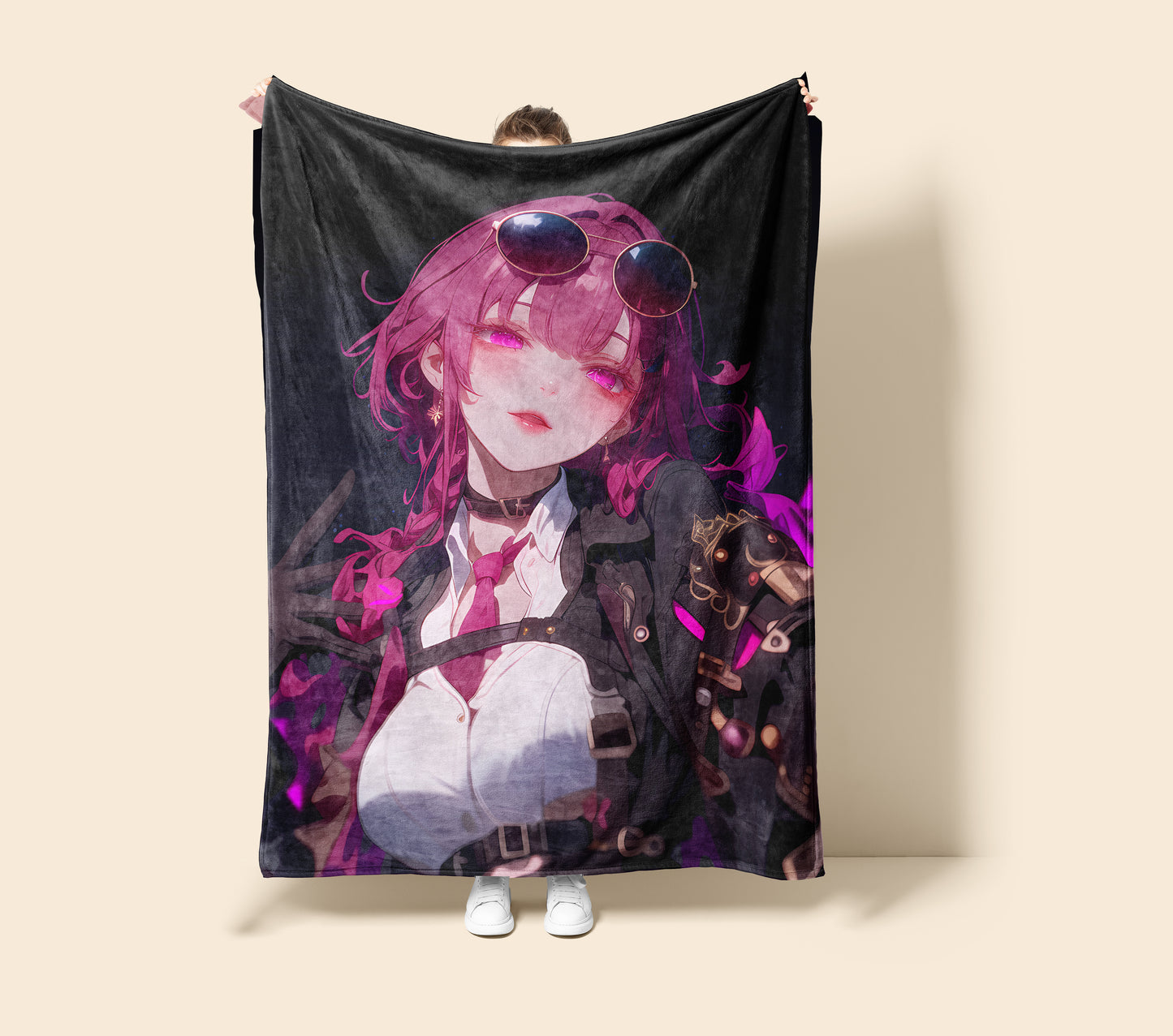 Kafka, Honkai Star Rail Merch, Mature Aesthetic Flannel Blanket, Stellaron Hunter Anime Peripheral, Otaku Bedding