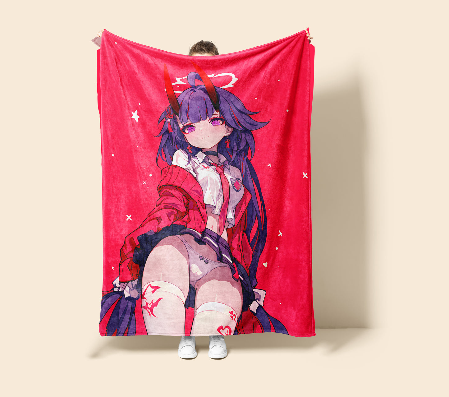 Raiden Mei, Honkai Impact 3rd Merch, School Uniform Flannel Blanket, Anime High School Decor, Otaku Peripheral